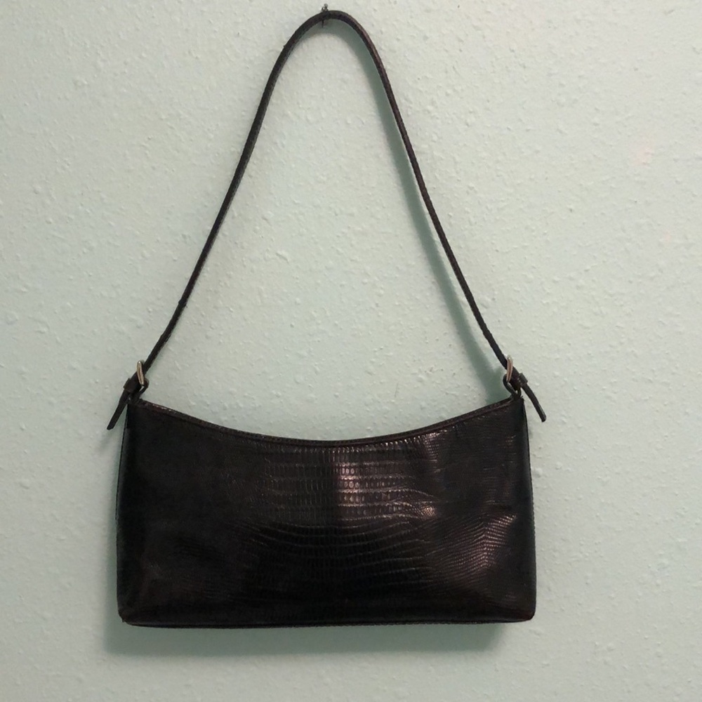 Small faux skin purse - SHORT shoulder handbag